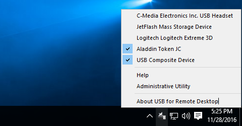 USB for Remote Desktop